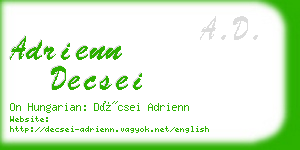 adrienn decsei business card